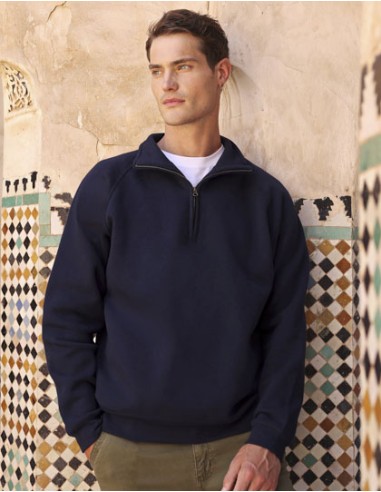 FRU-0622880-Iconic Premium Zip Neck Sweat